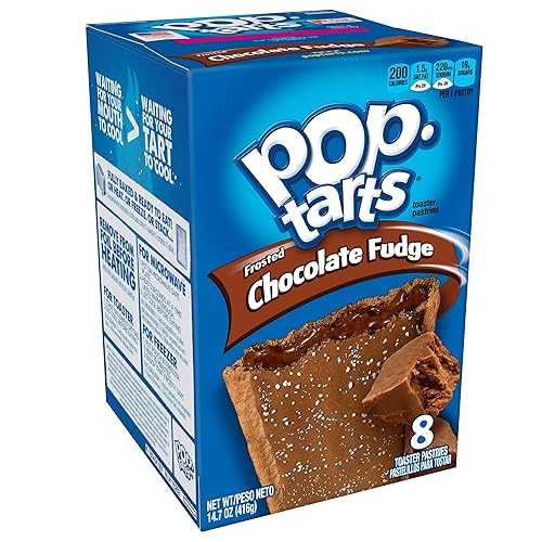 Pop-Tarts Breakfast Toaster Pastries, Frosted Chocolate Fudge Flavored, Bulk Size, 96 Count (Pack of 12, 14.7 薬局衡オンス Boxes)