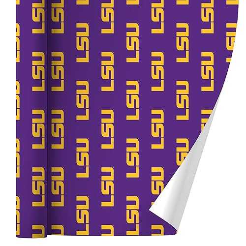 グラフィックと余分の物 紫色の差し上げ物荷拵え紙渦巻形に LSU ロゴタイプ GRAPHICS \u0026 MORE LSU Logo on Purple Gift Wrap Wrapping Paper Rolls