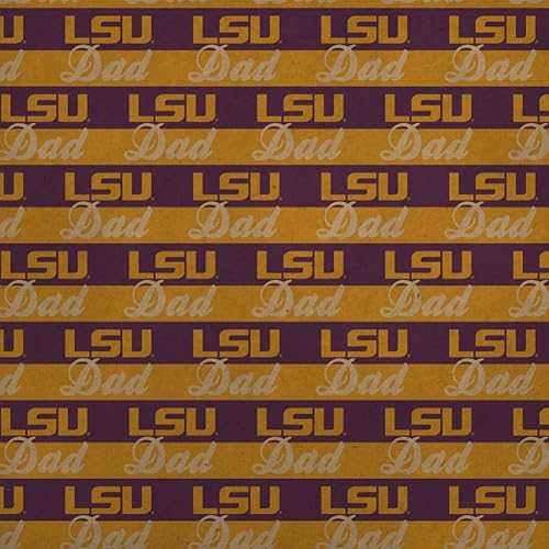 グラフィックと余分の物 LSU Dad 割り増し金 手工芸品 一巻き 差し上げ物 さあ美 荷拵え紙 GRAPHICS \u0026 MORE LSU Dad Premium Kraft Roll Gift Wrap Wrapping Paper