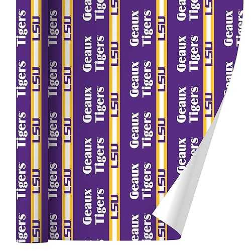 グラフィックと余分の物 Geaux Tigers LSU 差し上げ物荷拵え 荷拵え紙渦巻形 GRAPHICS \u0026 MORE Geaux Tigers LSU Gift Wrap Wrapping Paper Rolls