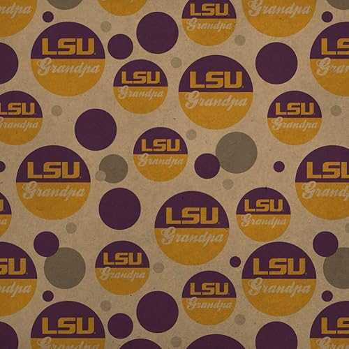 グラフィック \u0026 トマス・モア LSU おじいちゃん 割り増し金 手工芸品 差し上げ物 一回り 荷拵え紙 渦巻形 GRAPHICS \u0026 MORE LSU Grandpa Premium Kraft Gift Wrap Wrapping Paper Roll