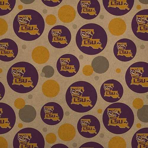 グラフィックと余分の物 LSU 虎 洲 目じるし 割り増し金 手工芸品 差し上げ物 さあ美 荷拵え紙一巻き GRAPHICS \u0026 MORE LSU Tiger State Mark Premium Kraft Gift Wrap Wrapping Paper Roll