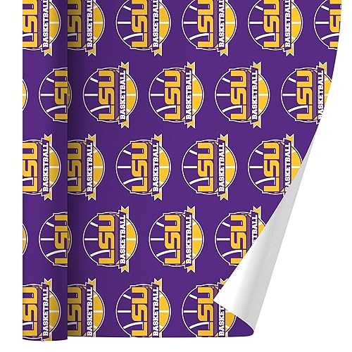 グラフィックと余分の物 LSU 篭球 差し上げ物荷拵え 荷拵え紙渦巻形 GRAPHICS \u0026 MORE LSU Basketball Gift Wrap Wrapping Paper Rolls