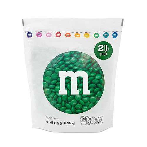 M\u0026M S WORLD Dark Green Milk Chocolate Candy Bulk, 2lbs of M\u0026M\u0027S インチ Resealable Pack for Candy Bars, Holiday Parties, Graduations, Christmas, Dessert Tables \u0026 DIY Party Favors