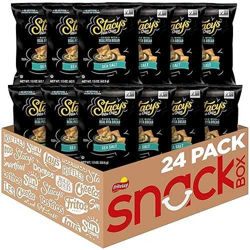 Stacy s Pita Chips, Sea Salt, No Artificial Colors or Flavors, 1.5 Oz (Pack of 24)