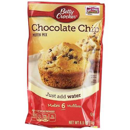 Betty Crocker Muffin Mix Chocolate Chip 6.5 Oz 12 Packs