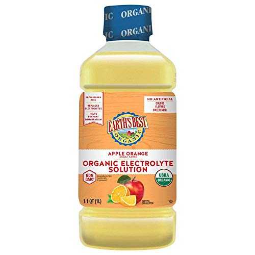 Earth's Best Organic Toddler Drink, Organic Electrolyte Solution for Children 2 Years and Older, Organic Apple Citrus Drink with Zinc, 1 Liter Bottle (Pack of 4)｜Glomarket