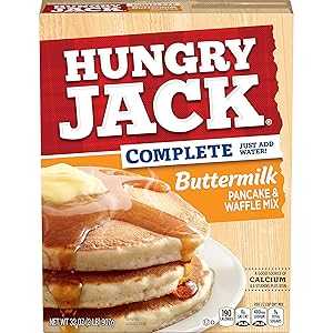 ハングリージャック バターミルクパンケーキとワッフルミックス、32オンス（6個パック） Hungry Jack Buttermilk Pancake and Waffle Mix, 32 Ounce (Pack of 6)