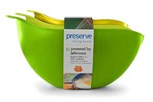 Preserve 45115 ネストミキシングボウルセット キッチン用品 3個、グリーン、イエロー Preserve 45115 Nested Mixing Bowl Set Kitchen Supplies, Three, Green and Yellow