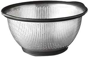KitchenAid グルメステンレススチールザル、5クォート、ブラック KitchenAid Gourmet Stainless Steel Colander, 5-Quart, Black