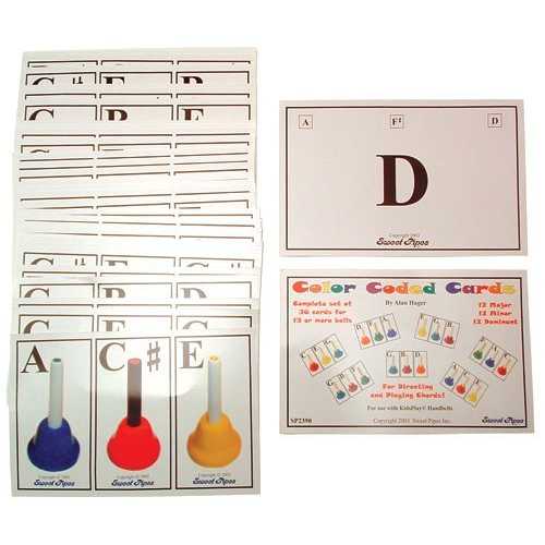 36 個の色分けされたコードカードのセット (Kidsplay Kid's Handbells で使用) Sweet Pipes Set of 36 Color Coded Chord Cards (for use with Kidsplay Kid's Handbells)｜Glomarket