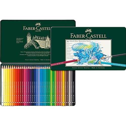 Faber-Castell Faber-Castel FC117536 Albrecht Durer Artist Watercolor Pencils In A Metal Tin (36 Pack), Assorted｜Glomarket