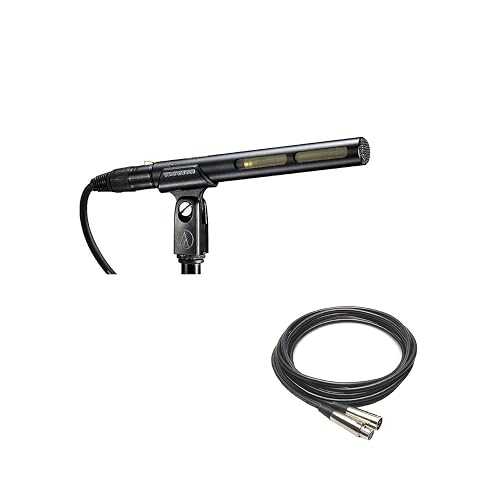 Audio-Technica AT875R ラインおよびグラディエント コンデンサー ショットガン マイク + XLR ケーブル Audio-Technica AT875R Line and Gradient Condenser Shotgun Microphone + XLR Cable|Glomarket