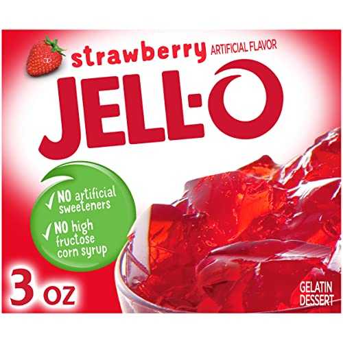 Jell-O ストロベリー ゼラチン ミックス (3 オンスの箱、24 個パック) Jell-O Strawberry Gelatin Mix (3 oz Boxes, Pack of 24)