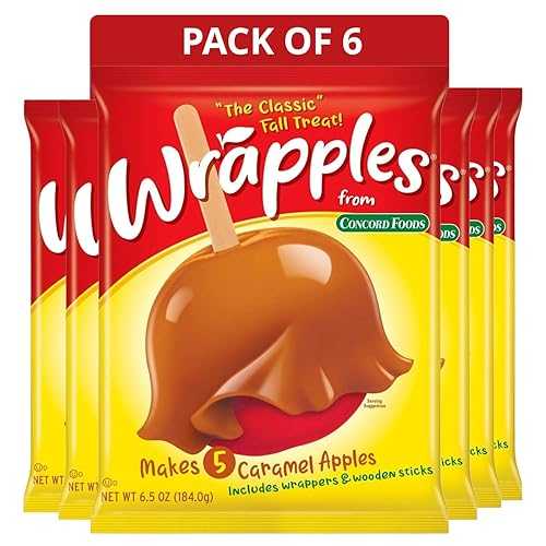 ??? ??? ?? ? 171.55?? ??? (?? 6? - ??? ??? ?? 30? ?? ??) Concord Foods Wrapples Caramel Apple Wraps, Easy Caramel Treats at Home - Includes Wraps and Sticks for Delicious Apples! 6.5 oz