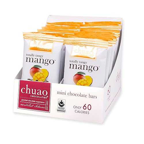 チュアオ ショコラティエ トータリー タンジー マンゴー ダーク チョコレート ミニバー | グルメ チョコレート チリ ライム マンゴー ヨーロピアン 保存料不使用 | ギフトバスケット、クリスマス、バレンタインデー、女性、男性へのギフト、誕生日、あり