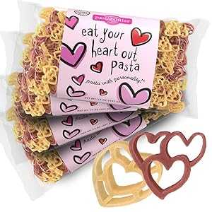 Pastabilities Fun Shaped Pasta for Kids - Eat Your Heart Out Pasta - Valentines and Love Fun Theme, Non-GMO Natural Wheat Pasta, All-Natural, Kosher Certified, Made in the USA, (4 Pack, 14 Oz)画像