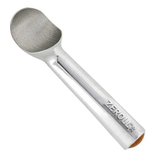 Zeroll, Size 20, in Silver 1020 Original Ice Cream Unique Liquid Filled Heat Conductive Handle Simple One Piece Aluminum Design Easy Release 40 Scoops per, 2-Ounce画像