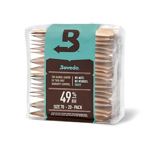 Boveda 49% Two-Way Humidity Control Replacement Packs for Boveda Starter Kits for Music - 20 Pack - Moisture Absorbers for Instrument Cases - Humidifier Packs - Hydration Packets in Resealable Bag