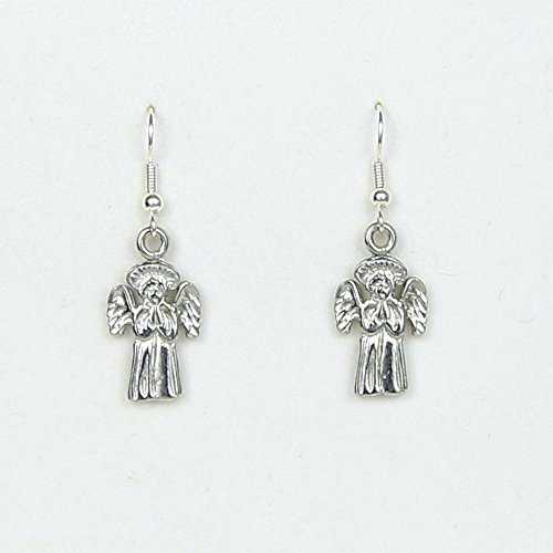 ガーディアン エンジェル イヤリング - ギフトパッケージ入り - 手作りピューター 米国製 Lucina K. Guardian Angel Earrings - Gift packaged - Handcrafted Pewter Made in USA