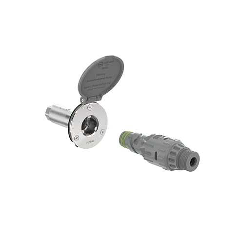 Aquor Wall Hydrant V1+ Frost-Free Outdoor Faucet with Quick-Connect and Anti-Siphon, 4 inch, Slate Gray Polymer