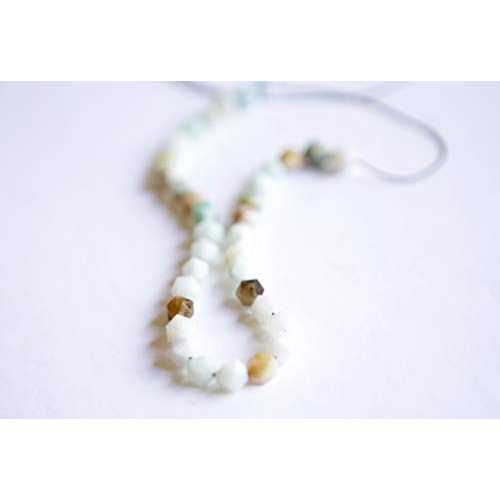 アマゾナイト 宝玉 火器金属元素 首飾り Creations by Kristel Amazonite Gemstone Gunmetal Necklace