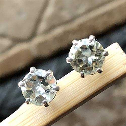 ナチュラル 2ct プラシオライト アメジスト/グリーン アメジスト 925 ソリッド スターリング シルバー スタッド ピアス 長さ 7mm Natural Rocks by Kala Natural 2ct Prasiolite Amethyst/Green Amethyst 925 Solid Sterling Silver Stud Earring