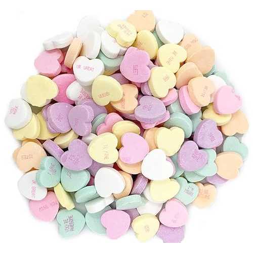 The Snackery Candy Shop Conversation Hearts, Assorted Pastel Colors, Sweet Fruity Flavors - 1 lb Bag