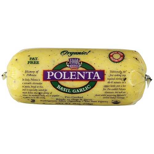 Food Merchants オーガニック ポレンタ、バジル ガーリック、18 オンス (12 個パック) Ancient Harvest Food Merchants Organic Polenta, Basil Garlic, 18 Ounce (Pack of 12)