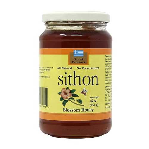 Sithon Greek Honey - Natural Blossom Honey - 16 Ounce