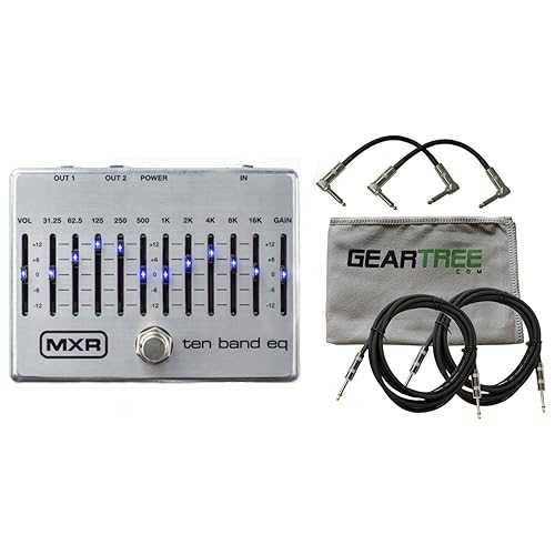 MXR M108S 10 Band EQ Pedal w/ Cloth and 4 Cables