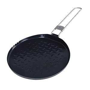 Boundless Voyage Titanium Non-stick Pan with Folding Handle Frying Pan Pizza Pan Outdoor Camping Picnic Hiking BBQ Cookware A-Ti2064C|Glomarket