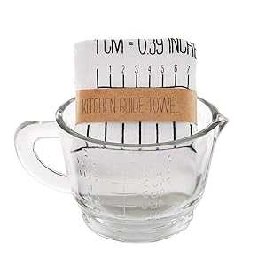 Mud Pie Measuring Towel Set, cup 3 1/2" x 6 1/2", Clear｜Glomarket