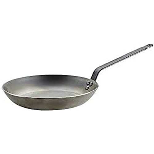De Buyer 5110.28 カーボンプラス ラウンド リヨネーズ フライパン、高品質スチール、直径 28 cm De Buyer 5110.28 Carbone Plus Round Lyonnaise Frying Pan, Heavy Quality Steel, 28 cm Diameter