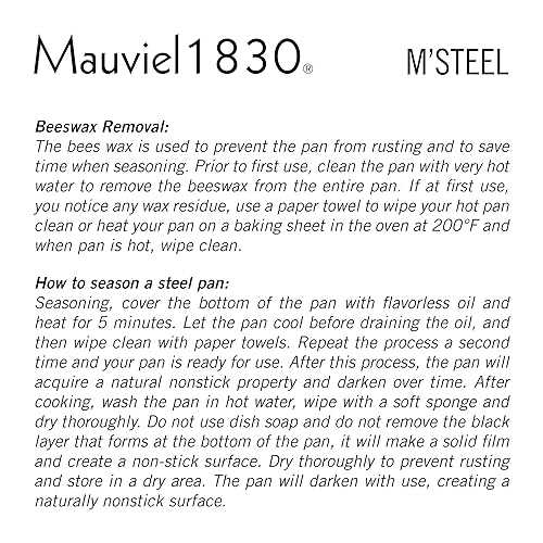 Mauviel M'Steel Black Carbon Natural Nonstick Frying Pan With Iron Handle, 7.9-in, Suitable For All Cooking Surfaces, Made in France
