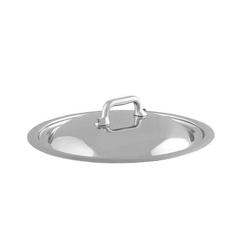 Mauviel M\u0027COOK Stainless Steel Lid With Cast Stainless Steel Handle, 6.3-インチ, Made In France