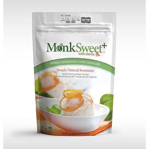 MonkSweet Plus - 1 ポンド袋/6 パック モンクフルーツ、ステビア、エリスリトール ブレンド非遺伝子組み換え低炭水化物甘味料 Steviva MonkSweet Plus - 1 lb bag/6 pack Monk Fruit, Stevia & Erythritol Blend NonGMO Low Carb Sweetener