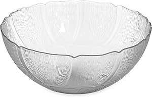 Carlisle FoodService Products Petal Mist Plastic Bowl, 9 Inch Diameter for Catering, Buffets, Restaurants, Polycarbonate (Pc), 2.4 Quarts, Clear, (Pack of 12) 30,388円