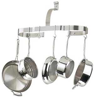 Cuisinart Oval Wall Pot Rack, Brushed Stainless