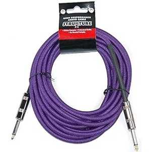 New Strukture SC186PP 18.6 フィート計器ケーブル、編み込み、パープル New Strukture SC186PP 18.6' ft. Instrument Cable, Woven, Purple