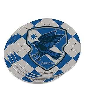ハリー・ポッター レイブンクロー チェック柄の印章 ノベルティ コースター セット GRAPHICS & MORE Harry Potter Ravenclaw Plaid Sigil Novelty Coaster Set