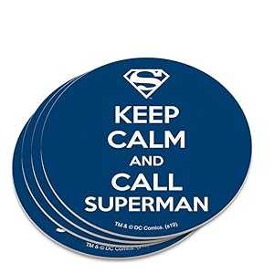 スーパーマン キープ カーム アンド コール ノベルティ コースター セット GRAPHICS & MORE Superman Keep Calm and Call Novelty Coaster Set画像