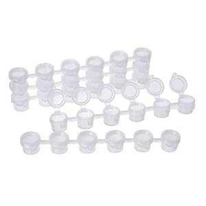 PH PandaHall 空の絵の具ストリップショー - 150ポット 3ml/0.1薬局衡オンス ミニペイントポットポッドストリップ 芸術芸術品 可塑性物質製保護すること入れもの 授業時間、キャンプ、生まれ落ちる日用 (6優勝杯/ストリップショー、25ストリップショー) PH PandaHall Empty Paint Strips - 150