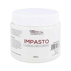 US アート サプライ インパスト クリア ジェル アクリル メディウム、500ml タブ U.S. Art Supply Impasto Clear Gel Acrylic Medium, 500ml Tub