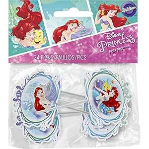 ウィルトン ディズニープリンセス リトルマーメイド 24 カウント アリエル ファンピクス、アソート Wilton Disney Princess Little Mermaid 24 Count Ariel Fun Pix, Assorted画像