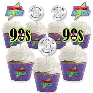 Amazon.com: Big Dot of Happiness But First, Wine - Cupcake