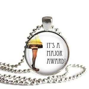 クリスマス ストーリー レッグ ランプ 1 インチ シルバー メッキ ペンダント ネックレス The Spider's Parlor A Christmas Story Leg Lamp 1 inch Silver Plated Pendant Necklace