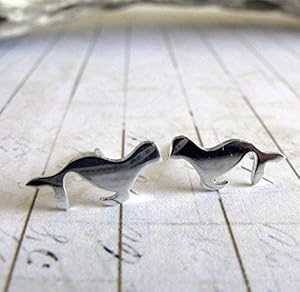 アシカ シール スタッド ピアス ポリッシュ スターリング シルバー ハンドメイド 米国製 Poseidon\'s Booty Sea Lion Seal Stud Earrings Polished Sterling Silver Handmade in USA