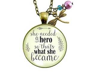 Gutsy Goodness 36 インチ トンボ ネックレス She Needed a Hero Everyday Quote ジュエリー Gutsy Goodness 36\