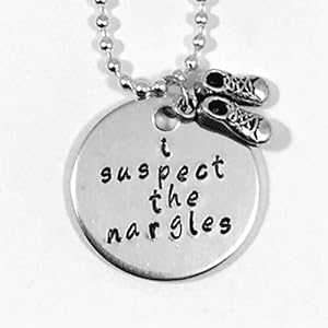ルーナ ラブグッド ナーグルの引用ハンドスタンプ ハリー ポッター ネックレス The Spider's Parlor Luna Lovegood Nargles Quote Hand Stamped Harry Potter Necklace
